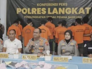 Ungkap 33 Kasus Narkotika, Polres Langkat Amankan 35 Tersangka dan Ratusan Gram Sabu dan Ganja