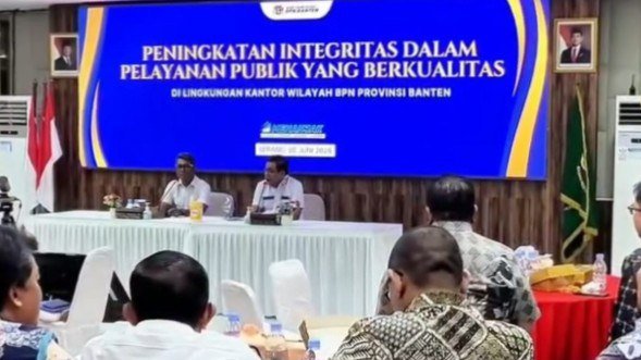 Wujudkan Pelayanan Publik Berkualitas, BPN Banten Gelar Peningkatan Integritas