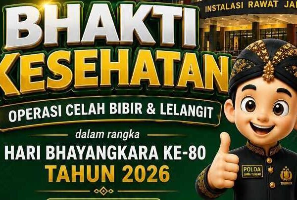 Sambut Hari Bhayangkara ke-80, Polda Jateng Gelar Operasi Gratis Celah Bibir dan Lelangit di RS Bhayangkara Semarang