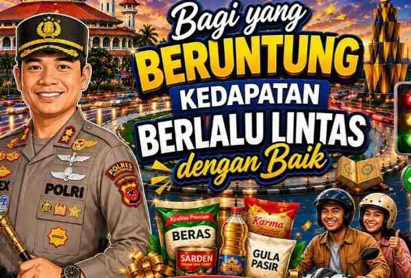 Pengendara Tertib Lalulintas di Cianjur Dapat Sembako Pada Peringatan Hari Bhayangkara ke-80