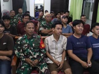 Kodim 0429/Lampung Timur Sukses Gelar Nobar "Bola Gembira" Piala Dunia 2026 antara Portugal VS Republik Demokratik Kongo