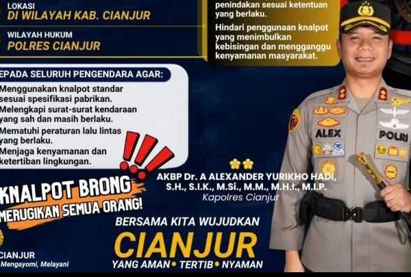 Jaga Ketertiban dan Kenyanan Publik, Polres Cianjur Beri Himbauan Penertiban Knalpot Brong