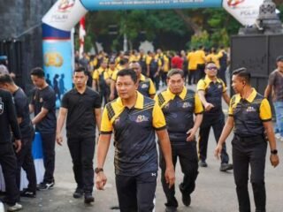 Olahraga Bersama Warnai Semarak HUT Bhayangkara ke-80 di Polda Jateng