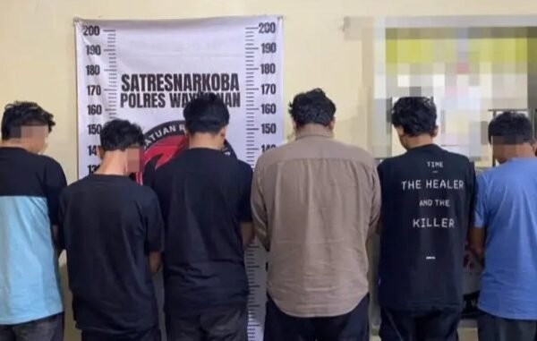 HANI 2026, Polres Way Kanan Bekuk 6 Tersangka Kasus Sabu dan Ekstasi