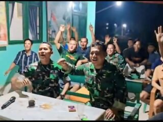 Nobar Pantai Gading vs Norwegia, Ajang Pemersatu Antara TNI dan Rakyat