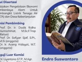 Endro Suswantoro Raih Gelar Doktor IPB, Soroti Ketimpangan Tata Kelola PLTA Batutegi