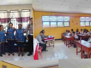 Ditlantas Polda Papua Barat Daya Edukasi Keselamatan Berlalu Lintas di SMP Negeri 7 Sorong