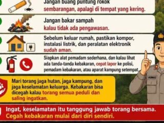 Humas Polda Papua Barat Daya Ajak Warga Waspada Musim Kemarau dan Cegah Kebakaran Sejak Dini