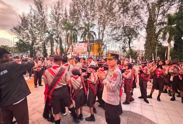 Dirbinmas Polda Papua Barat Daya Hadiri Upacara Pelepasan Kontingen Pramuka Menuju Jambore Nasional XII Tahun 2026