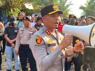 Polisi Perkuat Pengamanan Pasca Perusakan dan Pembakaran PT BSA, Kapolres Lampung Tengah Imbau Massa Tetap Tenang