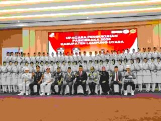 66 Putra-Putri Terbaik Lampura Resmi Dikukuhkan Jadi Paskibraka 2026