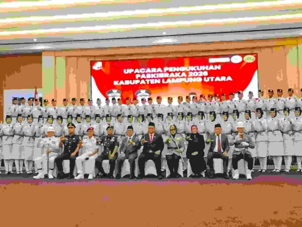 66 Putra-Putri Terbaik Lampura Resmi Dikukuhkan Jadi Paskibraka 2026