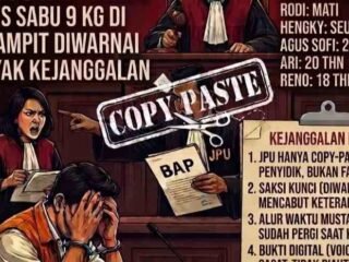 Dinilai Copy Paste BAP, Tuntutan Mati Kasus Sabu 9 Kg di PN Sampit Diwarnai Banyak Kejanggalan