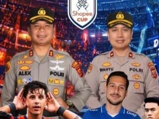 Nobar Seru di Polres Cianjur, Dukung Langsung Persib VC Port FC Thailand