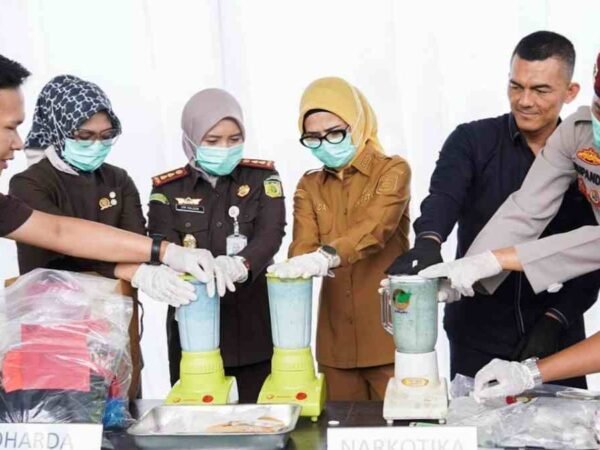 Pemusnahan Barang Bukti, Pemkab Pesawaran Dukung Upaya Pencegahan Narkotika Lintas Sektor