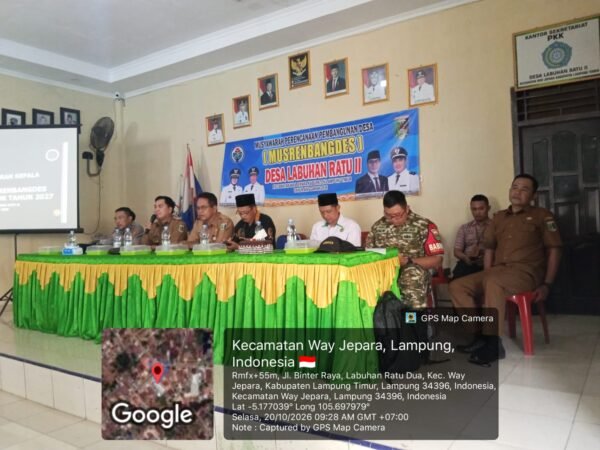 Pemdes Labuhan Ratu 2 Gelar Musrenbang, Bahas Prioritas Pembangunan 2027